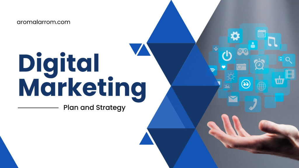blue and white modern digital marketing presentation